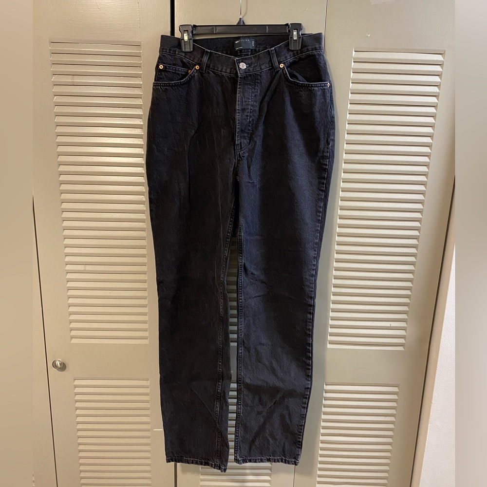 ASOS straight leg black mom jean